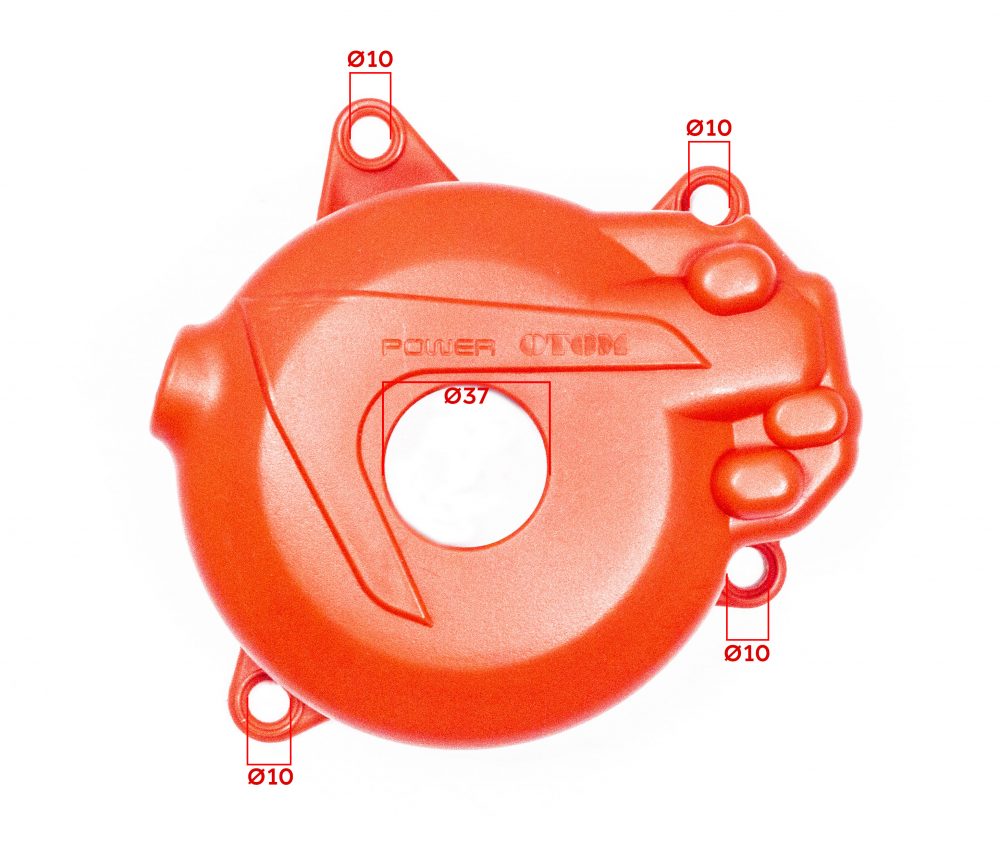 Защита крышек двигателя 177MM (NC250) красные OTOM ZS