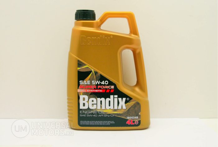 Масло моторное BENDIX SUPER FORCE 5W-40 синтетическое 4 л