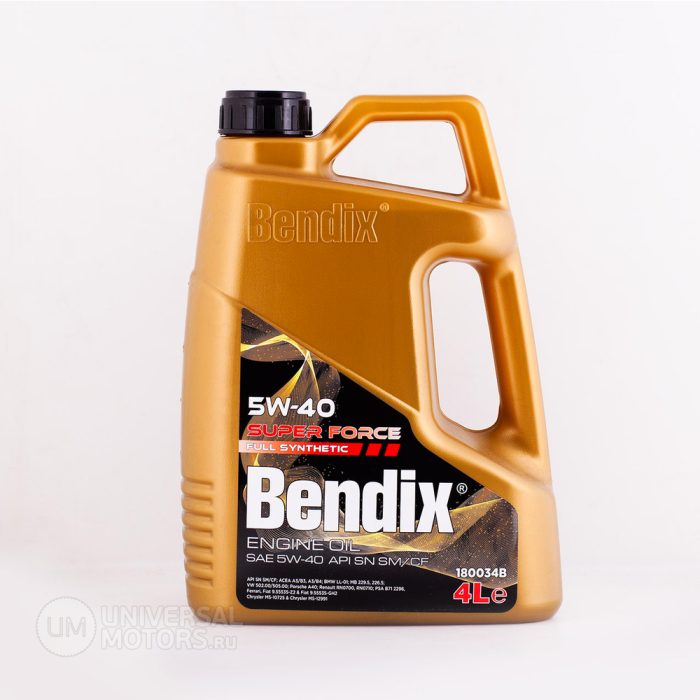 Масло моторное BENDIX SUPER FORCE 5W-40 синтетическое 4 л