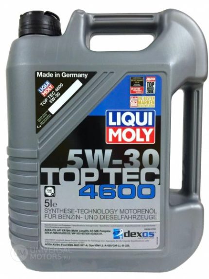 Масло моторное HC-синтетика Top Tec 4600 Liqui Moly 5л 8033