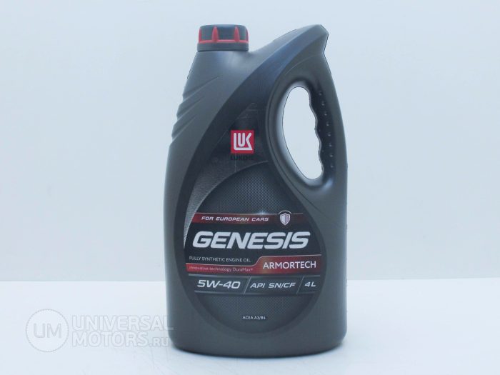 Масло моторное Лукойл Genesis Armortech 5W-40 синтетическое 4 л.