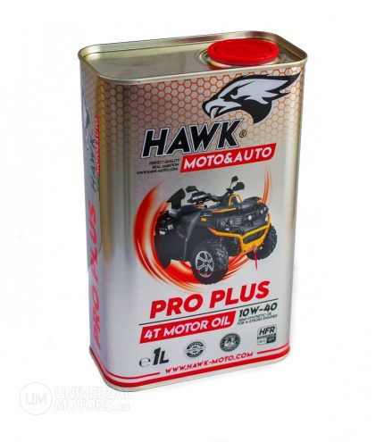 Масло моторное Hawk moto PRO PLUS 4T MOTO 10W-40 API SL 1L