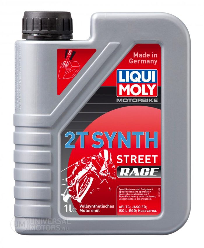 Синтетическое моторное масло для 2-тактных мотоциклов Motorbike 2T Synth Street Race LIQUI MOLY