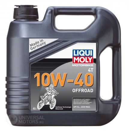 Моторное масло (синтетическое) для мотоциклов OFFROAD 4T 10W-40 (4л) LIQUI MOLY