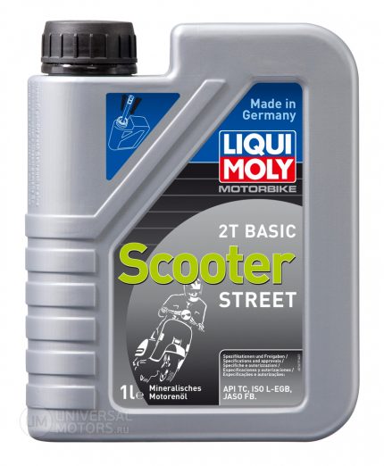 Минеральное моторное масло для скутеров LIQUI MOLY Motorbike 2T Basic Scooter Street (1л)