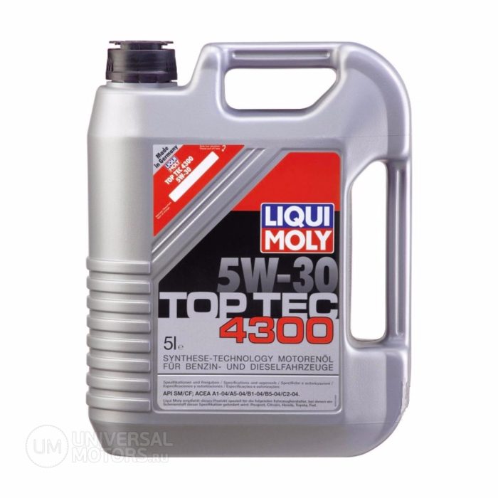 Масло моторное HC-синтетика Top Tec 4300 Liqui Moly 5л 8031