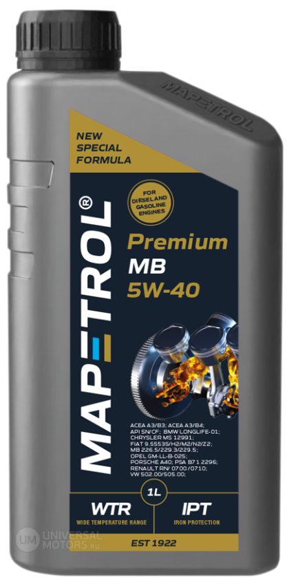 Масло моторное MAPETROL PREMIUM MB 5W-40 1л