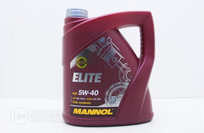 Масло моторное MANNOL Elite 5W40 синтетика 4л. 1006 (7903)