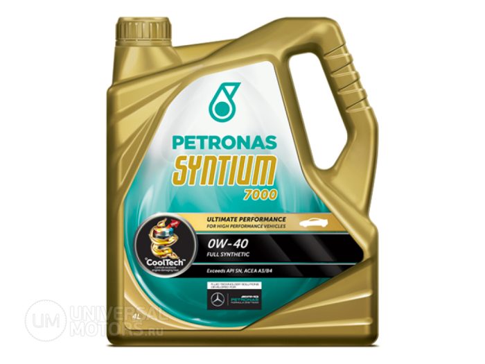 Моторное масло PETRONAS Syntium 7000 0w-40 4л