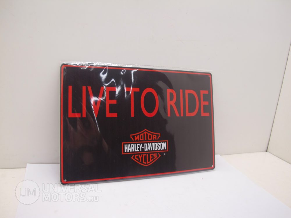 Табличка металлическая винтажная 20*30 Harley Davidson Live to Ride вариант 41