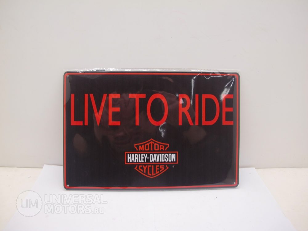 Табличка металлическая винтажная 20*30 Harley Davidson Live to Ride вариант 41