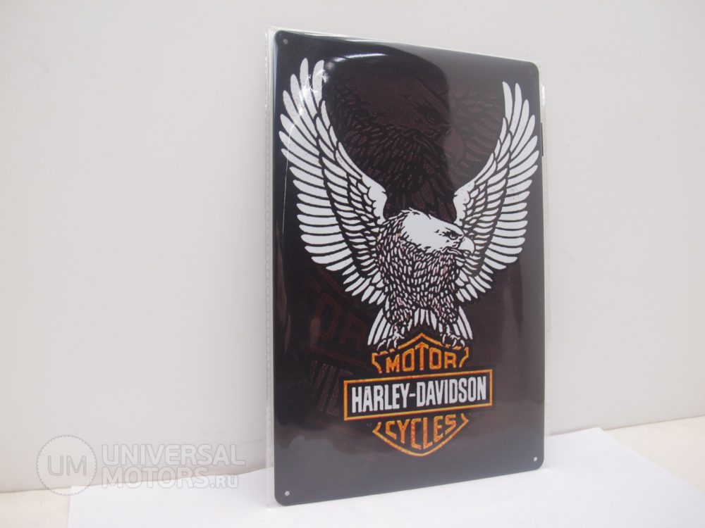 Табличка металлическая винтажная 20*30 Harley Davidson & White Eagle вариант 5