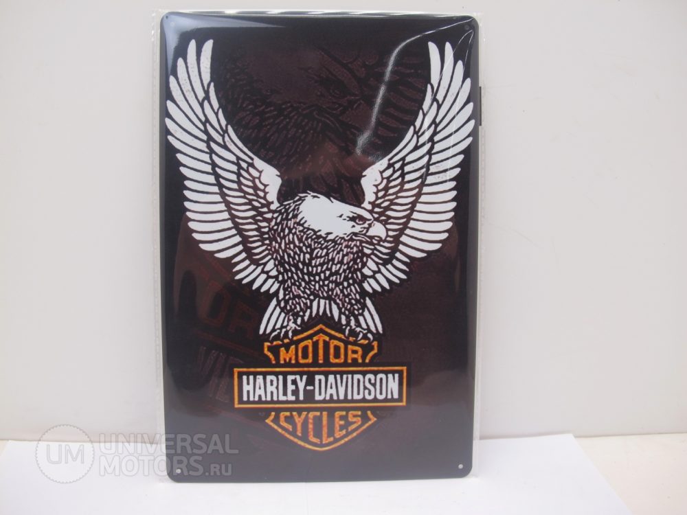 Табличка металлическая винтажная 20*30 Harley Davidson & White Eagle вариант 5