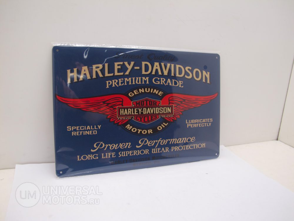 Табличка металлическая винтажная 20*30 Harley Davidson Premium Grade вариант 46