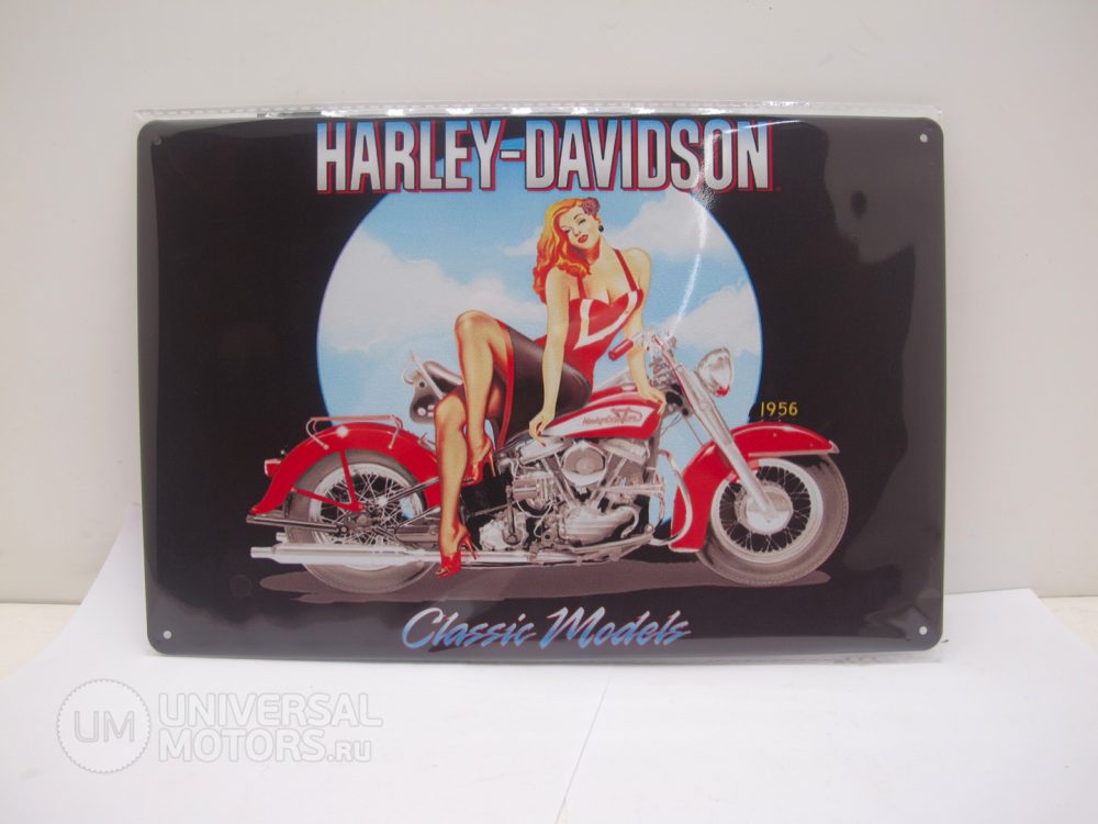 Табличка металлическая винтажная 20*30 Harley Davidson Classic Models 1956 вариант 54