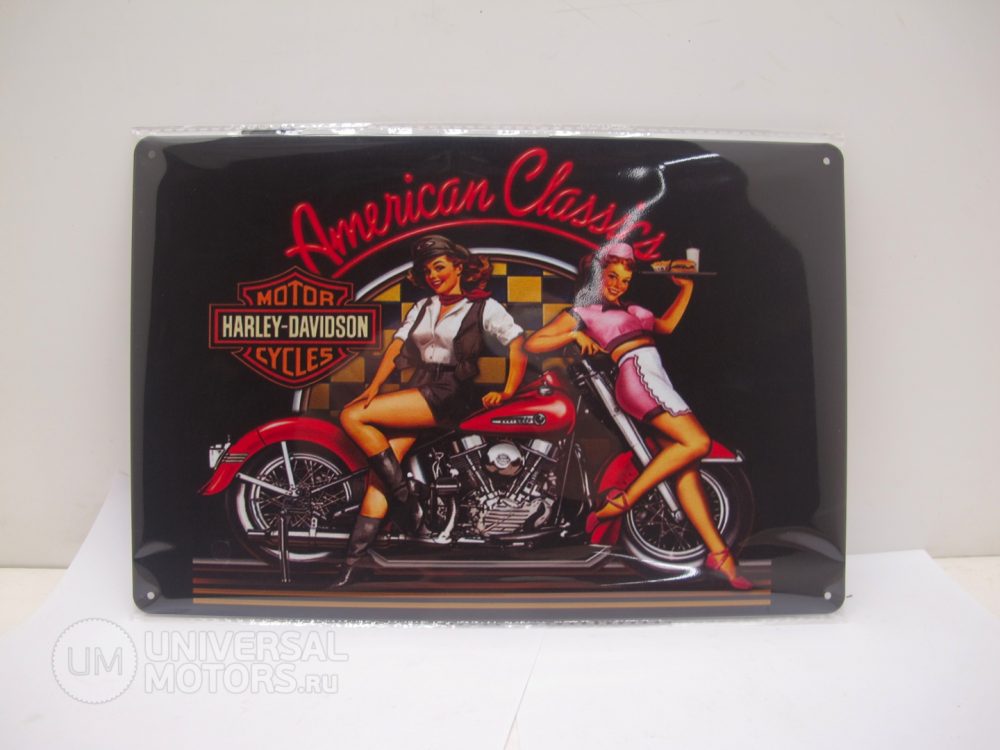 Табличка металлическая винтажная 20*30 Harley Davidson American Classics вариант 55