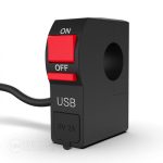 Выключатель двигателя с USB 2A с креплением на руль