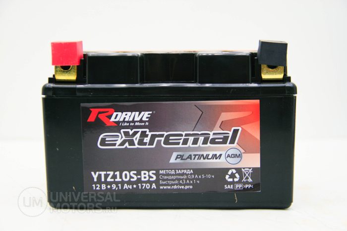 Мотоциклетный аккумулятор RDrive Extremal PLATINUM YTZ10S-BS