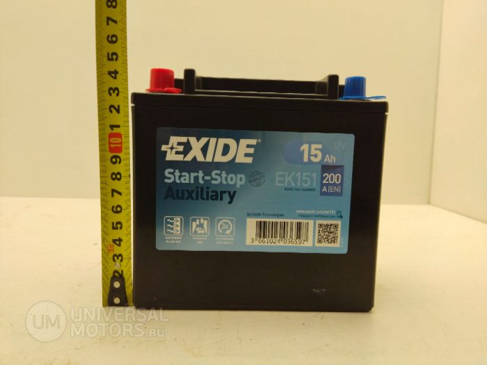 Аккумулятор EXIDE EK151 Auxiliary Start-Stop 15Ач 200A п/п