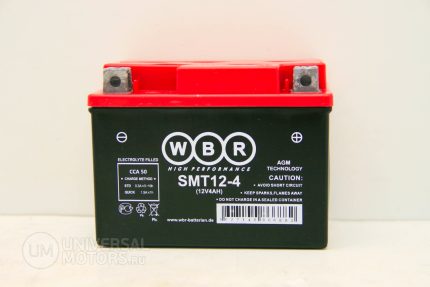 Аккумулятор WBR SMT12-4 12V4AH YB4L-B