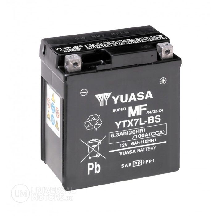 Аккумулятор YUASA YTX7L-BS