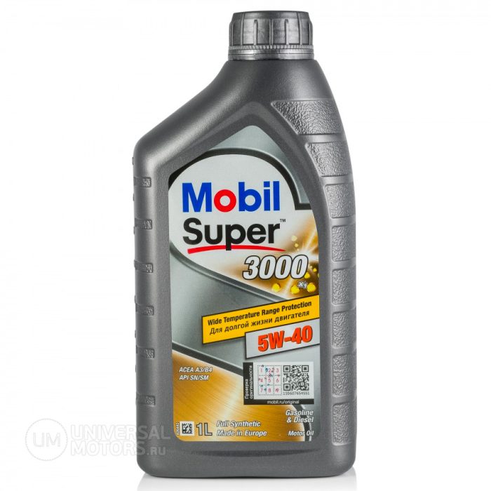 Масло моторное Mobil Super 3000 X1 5W-40 152567 1л